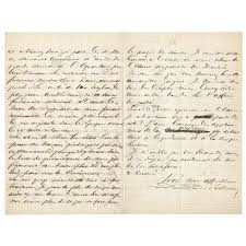 Carta manuscrita de Dom Pedro II para um cientista francês (1880) ....jpg